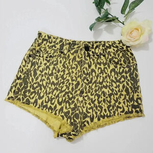 BDG animal print high rise cheeky shorts size 29